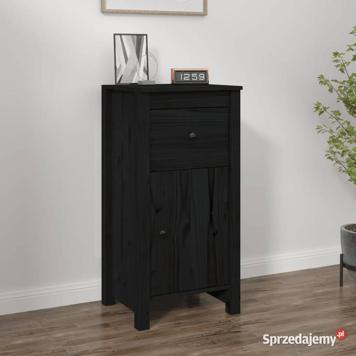 Szafka czarna 40x35x80 lite drewno sosnowe Warszawa