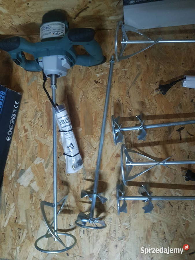 MOCNY MIESZALNIK DO ZAPRAW 2200W 2x MIESZADŁO 12 Głogowa