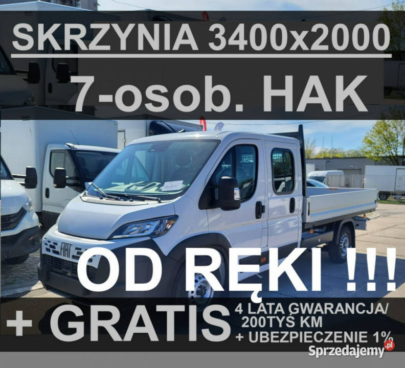 Fiat Ducato Skrzynia 3400x2000 L4H2 140 7osobowy ESP Szczecinek