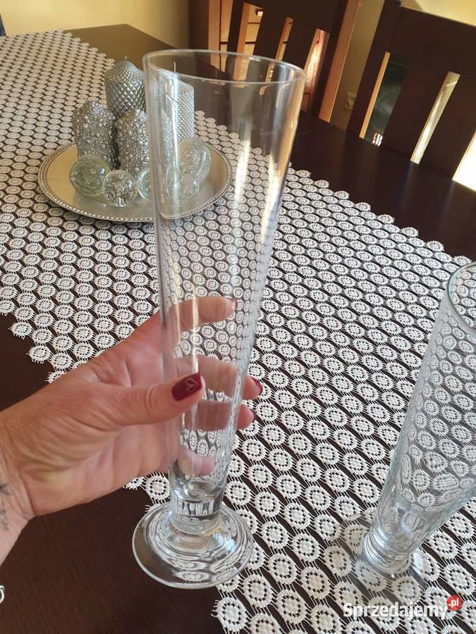 Dwa wysokie szklane kielichy 28 Radom