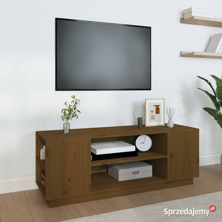 Szafka pod TV miodowy brąz 110x35x405 lite mazowieckie Warszawa sprzedam