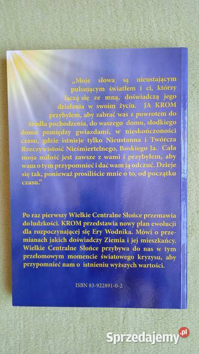 Krom przesłanie z wielkiego centralnego słońca Warszawa