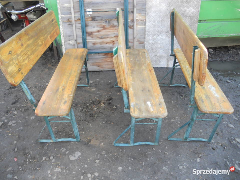 Turystyczny Kplstół drewniany rozkładany3 lawki