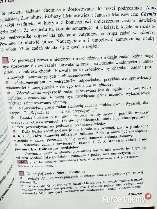 Chemia w zadaniach unikatowe książki używane mazowieckie Warszawa sprzedam