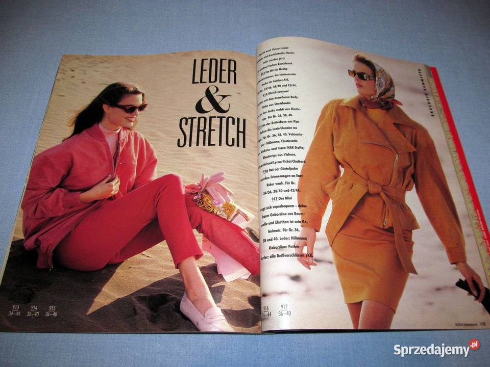 Burda International Wiosna 1992 moda szycie Czasopisma kujawsko-pomorskie Skępe