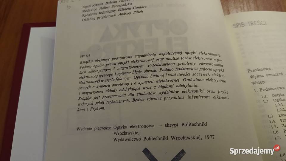 Optyka elektronowa Henryk Szymański Andrzej Gdańsk