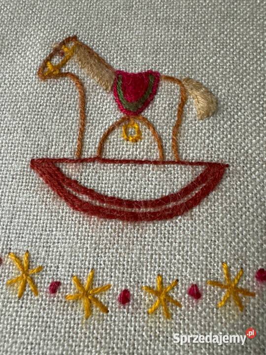 obrus ręcznie haftowany motywy Świąteczne Zabrze