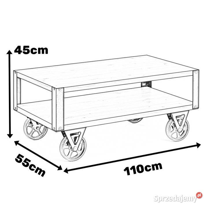 Stolik Kawowy Mały Na Kółkach 110 Quattro 45cm sprzedam