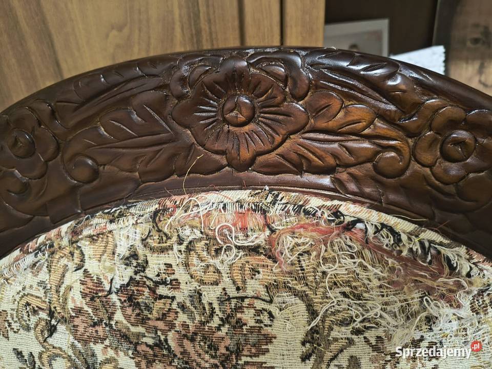 Sofa stylowa ręcznie rzeźbiona drewno egzotyczne Szczecin