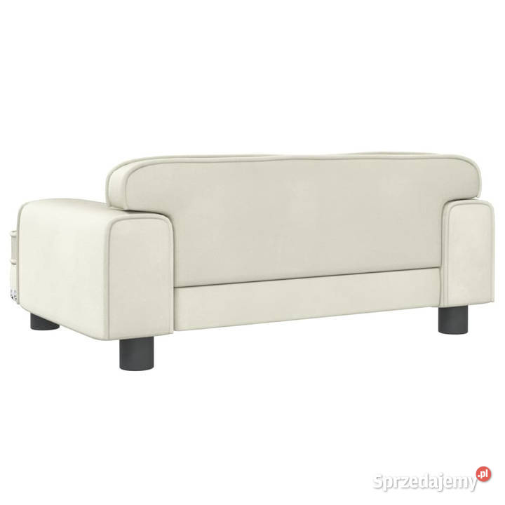 Sofa dzieci kremowa 70x45x30 aksamit WM3196299 Warszawa