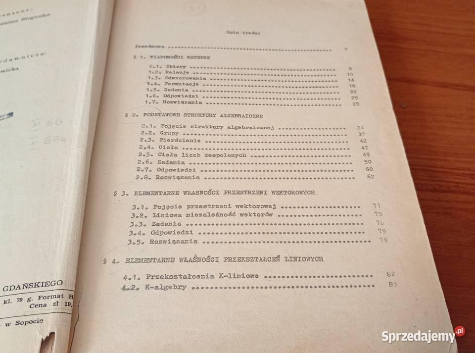 Przykłady i zadania z algebry liniowej H Podręczniki Gdańsk