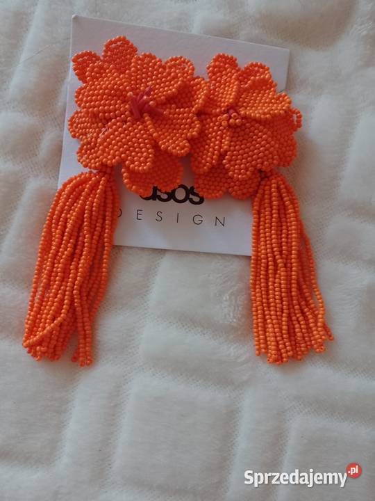 ASOS Długie Neonowe Kolczyki bogato zdobione małopolskie Kraków