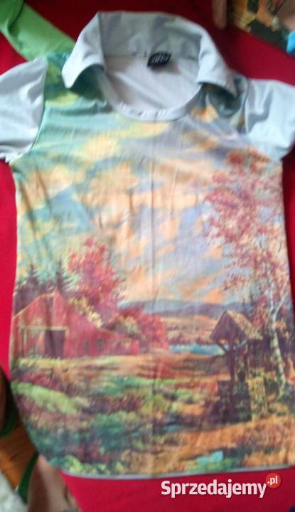 bluzki z nadrukiem prl retro vintage Warszawa