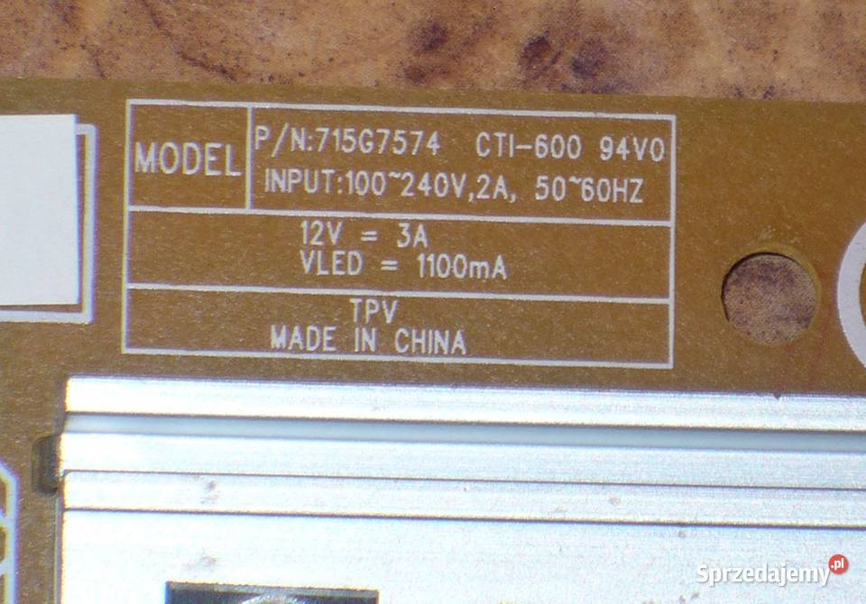 Zasilacz 715G7574P01W030H2M TV LG 43LH500T Lublin