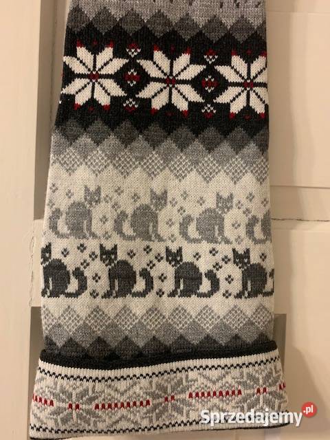 Komplet czapka z szalikiem dzianinowa damska Częstochowa