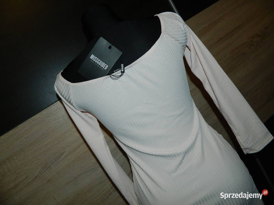 Missguided sukienka długi rękaw nude 40 Trzebinia sprzedam