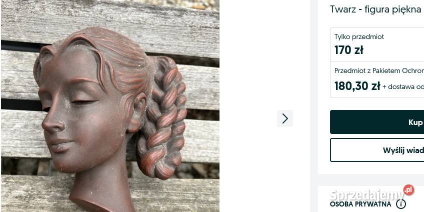 Twarz Kobieca Figura Piękna Ręczne Wykonanie Kraków