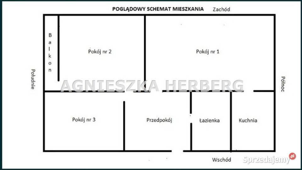 sprzedaży mieszkania 52m2 3pokojowe Łódź