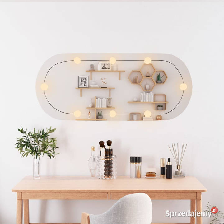 Lustro ścienne z LED 25x60 szklane owalne Warszawa sprzedam
