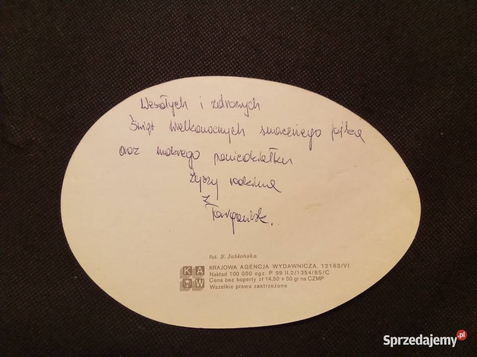 Pocztówka w kształcie jajka wesołych świąt Kolekcje