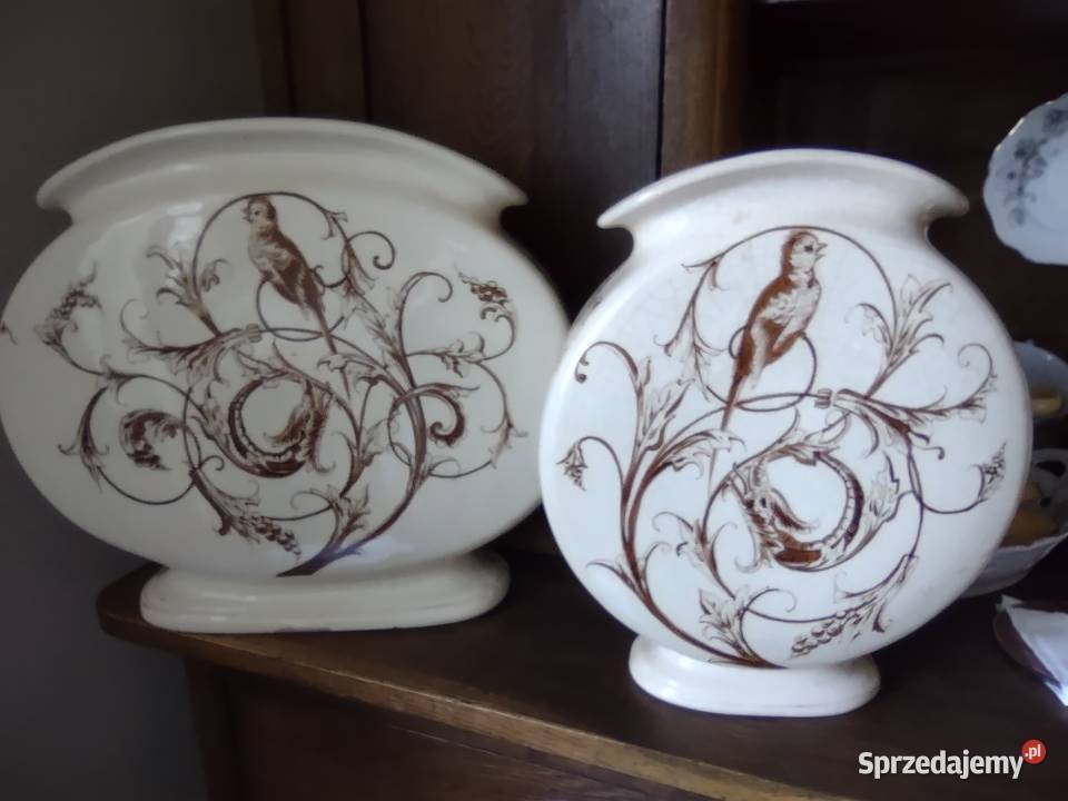 Dwa piękne duże wazony kominkowe Stara porcelana