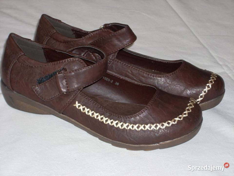 NOWE półbuty wyszywane wkładka skóra 36 235 małopolskie Nowy Sącz