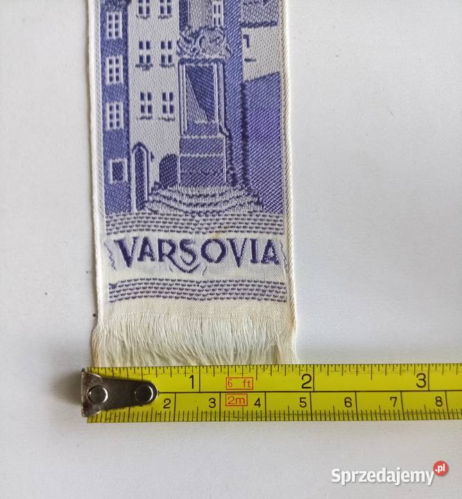 Zakładka Varsovia Warszawa żakard z PRLu Łódź