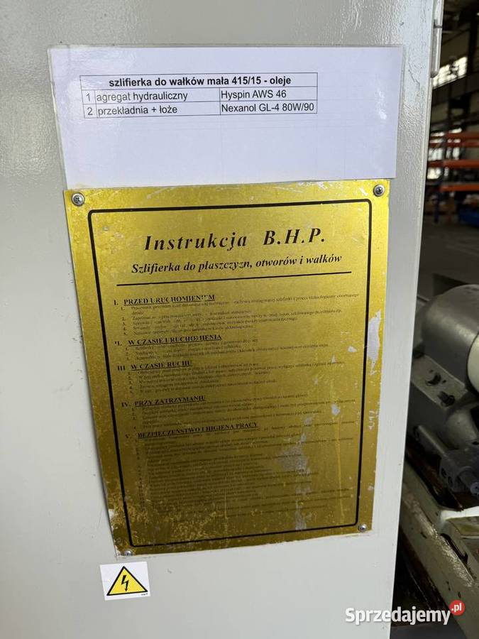 Szlifierka do wałków NAPOMAR RU 100X500 Wrocław