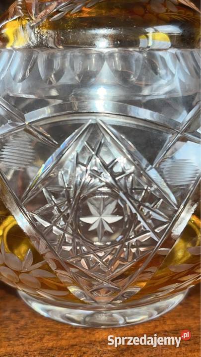 Puzderko kryształ Przezroczysty z miodowymi Porcelana i szkło pomorskie Gdańsk