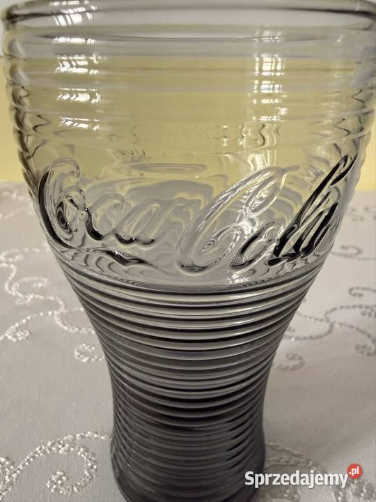 Szklanka CocaCola vintage kolekcjonerska szkło czarny śląskie Czerwionka-Leszczyny