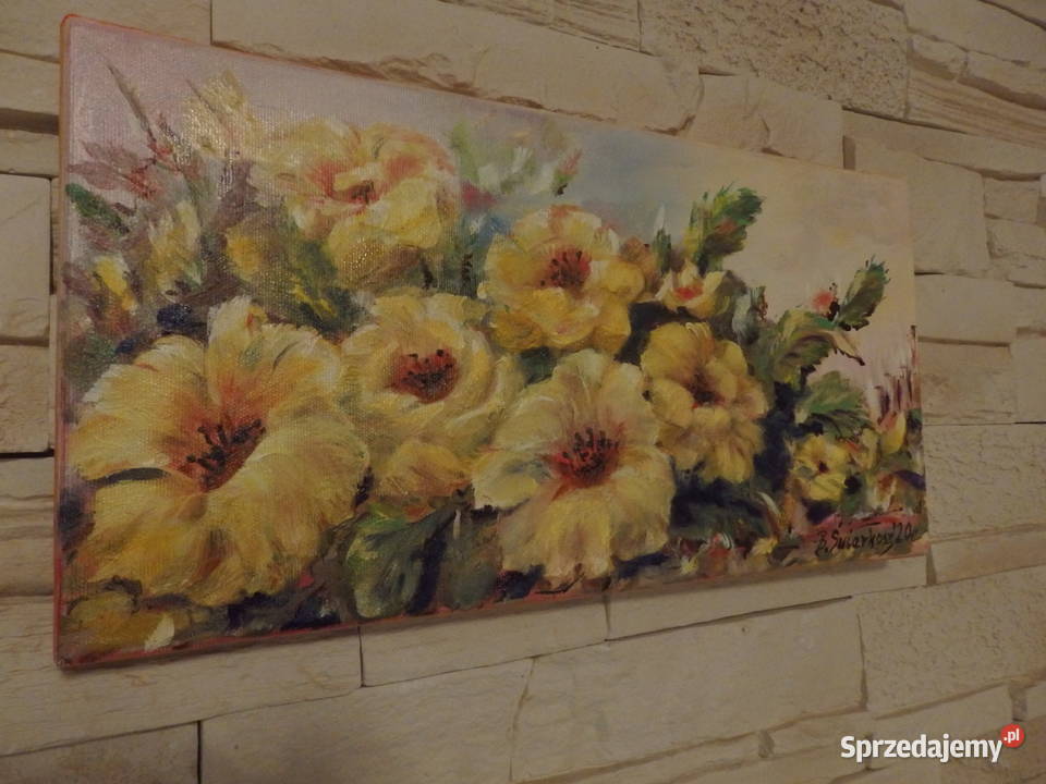 obraz olejny KWIATUSZKI Malarstwo Grzechynia