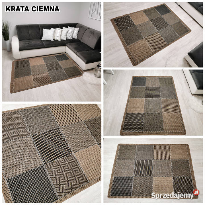 DYWAN SZNURKOWY SIZAL 120X170 KRATA CIEMNA brązowy Warszawa sprzedam