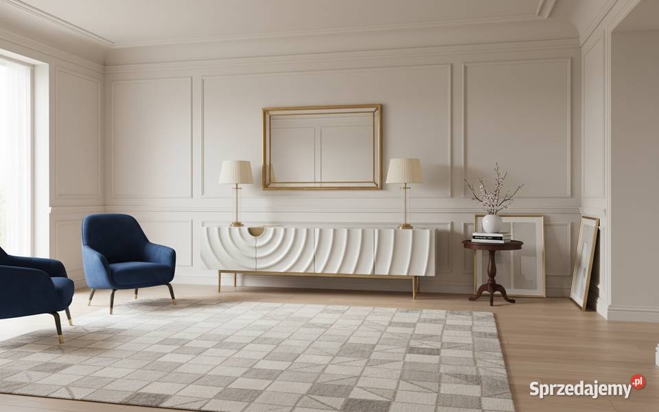 Szafka RTV złota Primavera Glamour Premium Golkowice