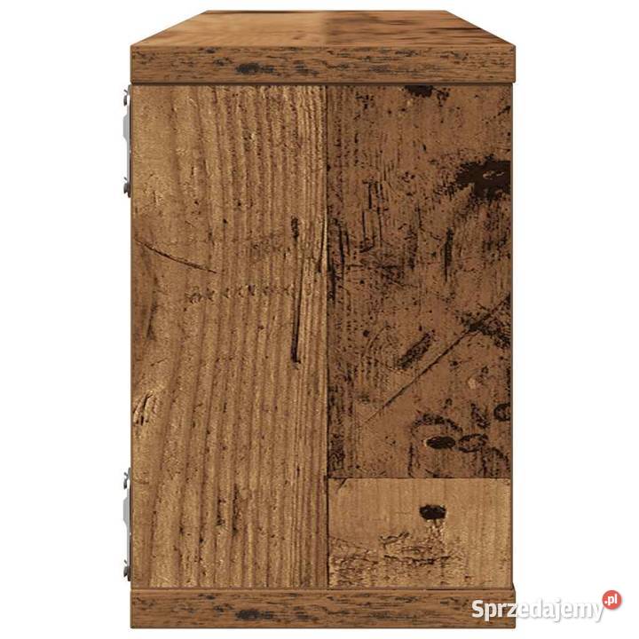 vidaXL Półki ścienne kostki 4 stare drewno mazowieckie
