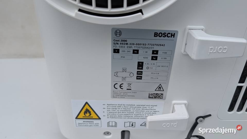 Klimatyzator przenośny Bosch Cool 2000 Jadowniki