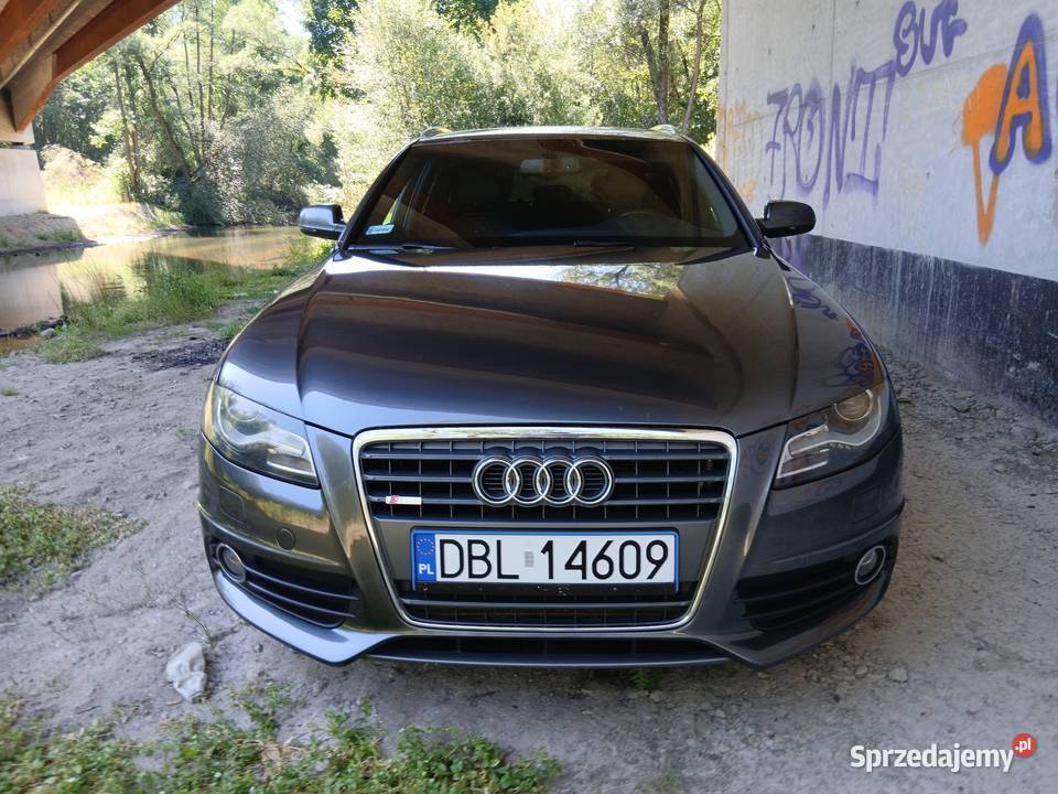 Audi A4 B8 2011 Sline Daytona Grau 20TFSI 180hp wielofunkcyjna kierownica Samochody osobowe Świętoszów