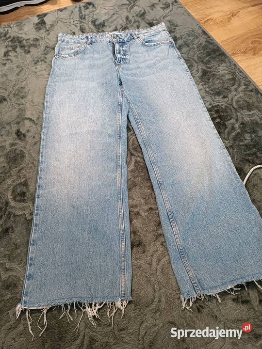 ZARA jeansy wide leg culotte 40 USA 8 jasny Katowice