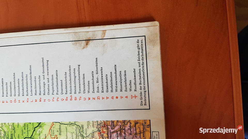 Stary niemiecki atlas z 1938 roku Dąbrowa Górnicza sprzedam