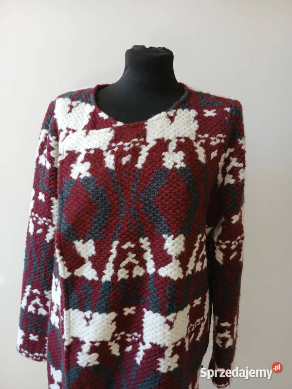 Sweter damski ciepły elegancki Le Temps des szary/srebrny