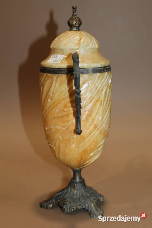 Włoski wazon z pokrywką alabaster 593 FiaF Szczecin sprzedam