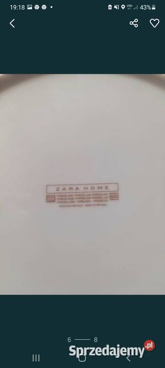 Śliczny talerz kwiaty Zara Hoome Maków Mazowiecki