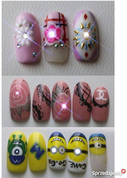 Świecąca dioda NFC na paznokcie biała Manicure, pedicure