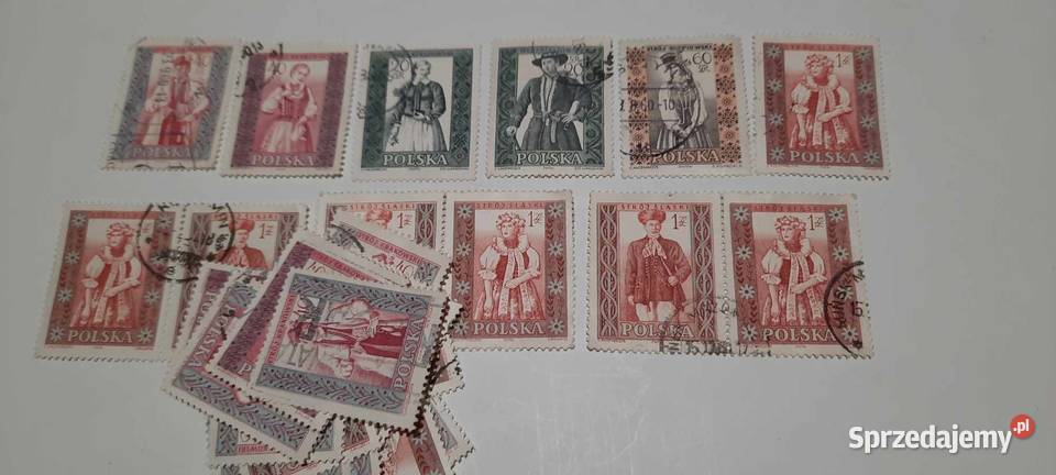 znaczki Polskie stroje ludowe 1960r 20 z1 mazowieckie