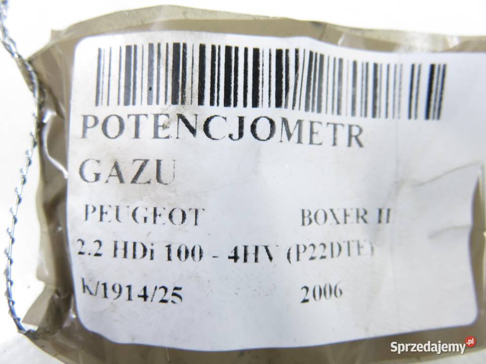 POTENCJOMETR GAZU BOXER JUMPER DUCATO 06 22 osobowe Części samochodowe