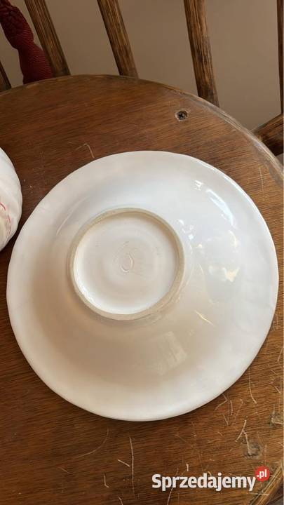 Misa i dzbanek Biała gruba porcelana z bukietem pomorskie Gdańsk sprzedam