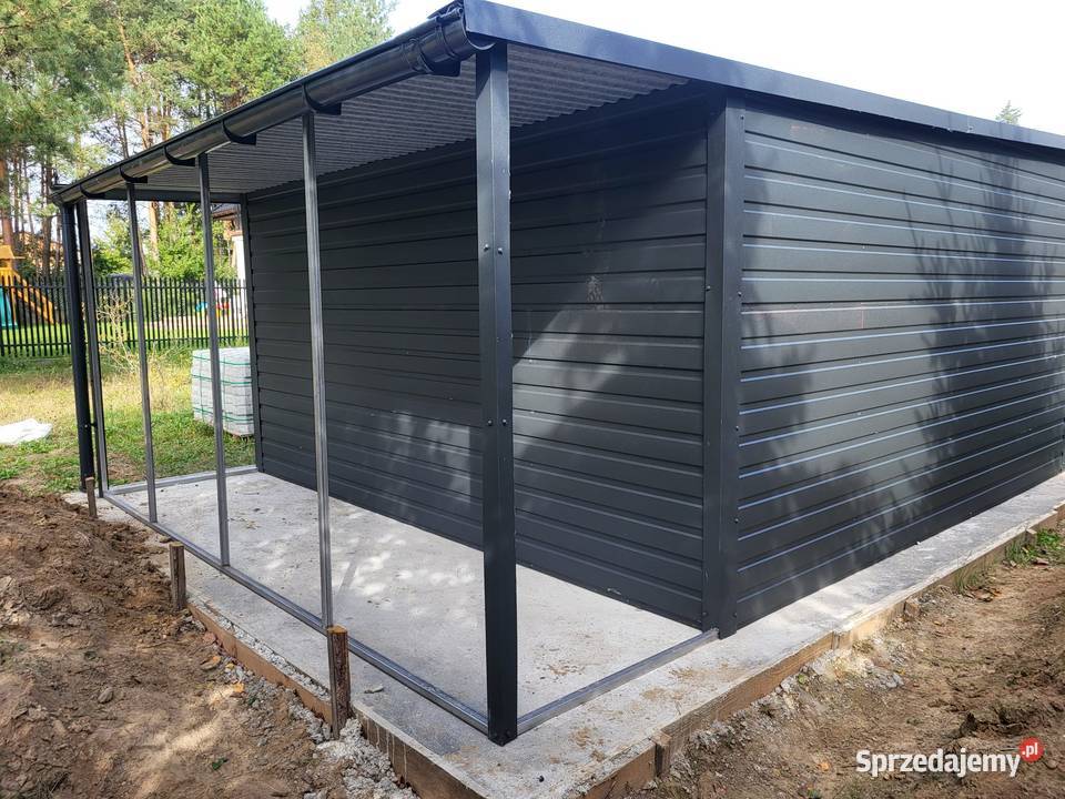 Domek narzędziowy wiatka 35x4 ciemny grafit MAT Szczecin