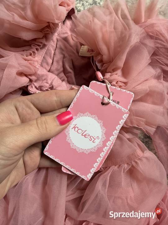Sukienka tutu księżniczki pudrowy róż 8692 NOWA Szczecin