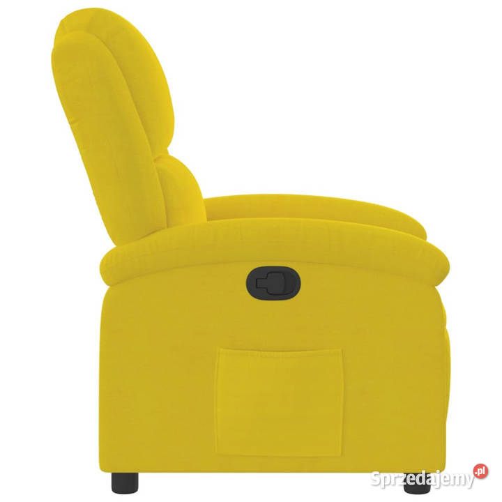 Fotel rozkładany żółty obity aksamitem WM371804 mazowieckie sprzedam