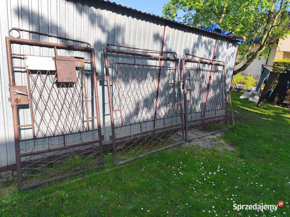 Brama wjazdowa dwuskrzydłowa z furtką Ogrodzenia i bramy Pawłowice