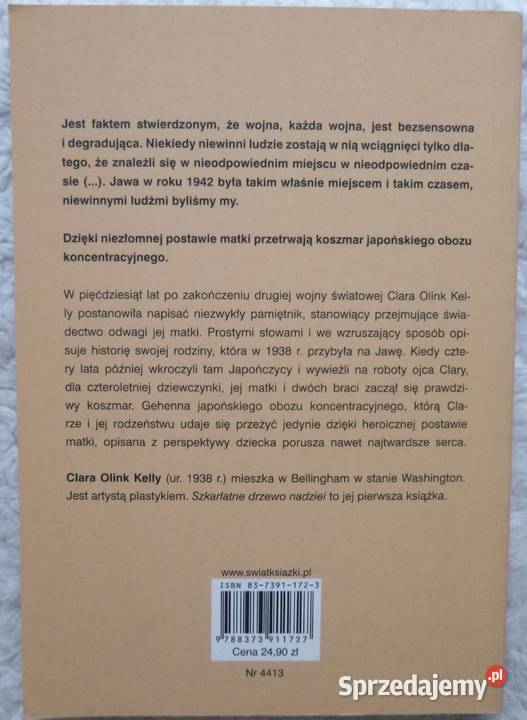 Szkarłatne drzewo nadziei Clara Olink Kelly miękka Warszawa sprzedam